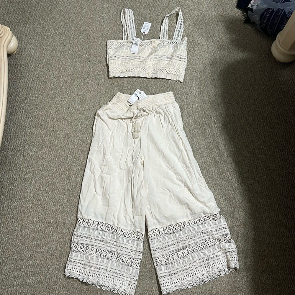 American eagle crochet two piece set